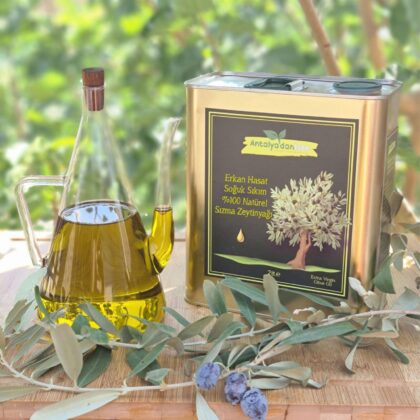 Erkan Hasat Soğuk Sıkım %100 Natürel Sızma Zeytinyağı